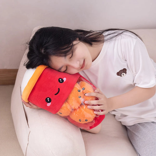 A Bucket Of 6pcs Boba Milk Tea Pudding Plush Toy Cat Paw Wolfberry Hug Creative Lohas Throw Pillow Cartoon Kids Gifts Sofa Decor