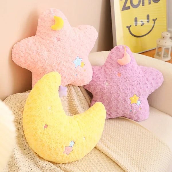 Cute Yellow Stars & Moon Plush Toy – A Cozy Celestial Hug
