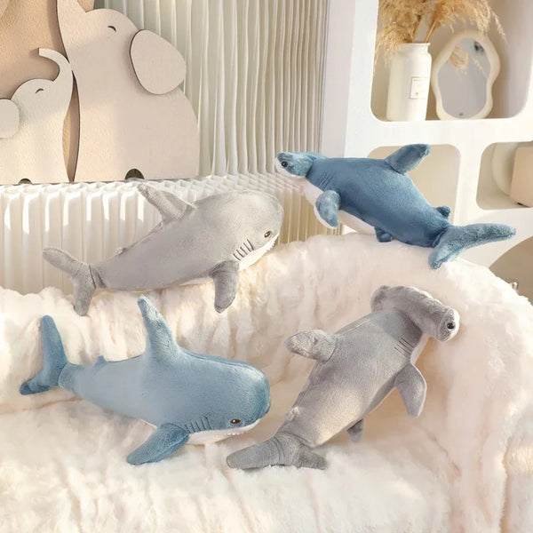 Stuffed Lifelike Shark Plush Toy Stuffed Headed Shark Fierce Sea Animals