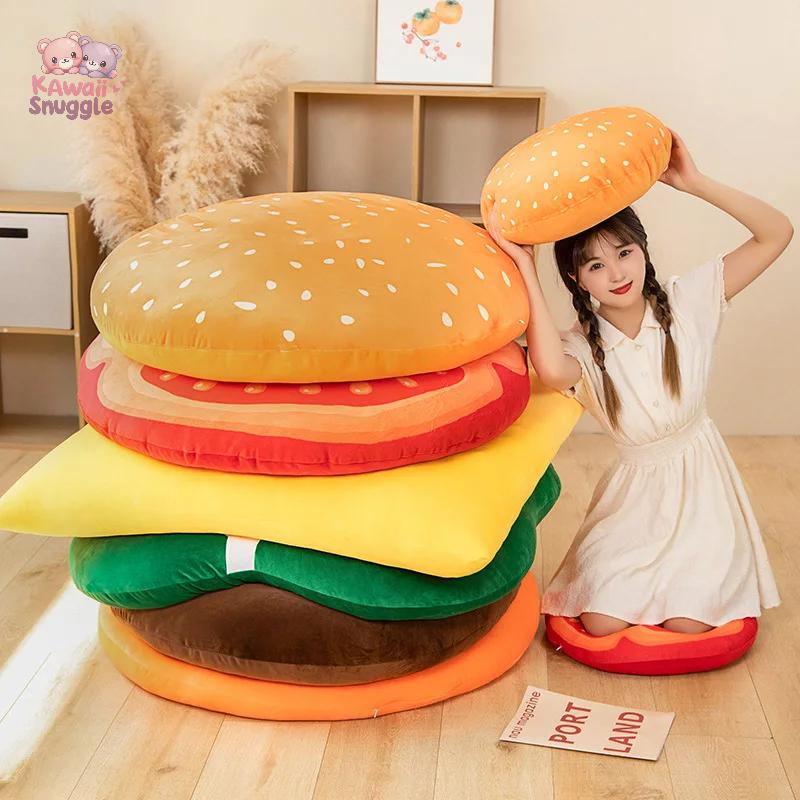 Assembly Burger Plush Pillow – A Stack of Cuddly Goodness!
