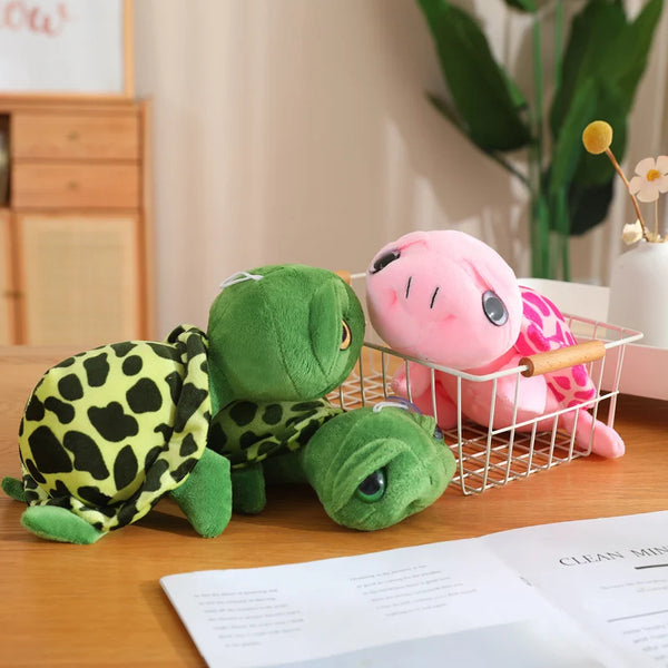 Cartoon Big Eyes Green Turtle Plush Toy Pink Tortoise Wedding Plushies