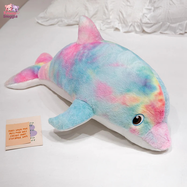 Cute Colorful Dolphin Plush Toy – Your Cozy Ocean Friend!