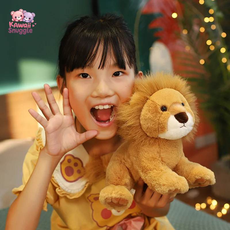 Lion Animal Stuffed Plush Toy – A Majestic Cuddle Companion! Kawaii Snuggle