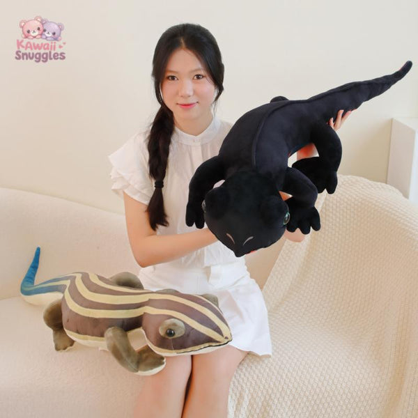 Realistic Lizard & Chameleon Plush Toys – Soft Reptile Stuffed Pillow