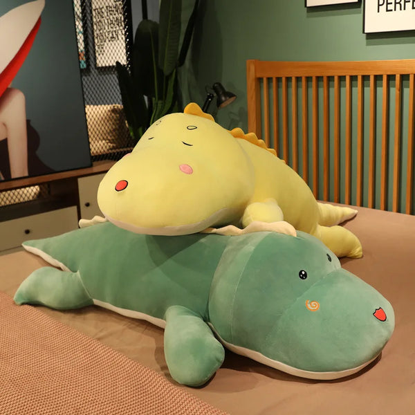 Big Long Cute Dinosaur Plush Toy Soft Cartoon Animal Crocodile Plush Doll