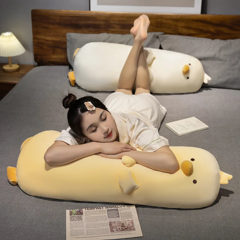 Duck Long Pillow Soft Stuffed Cartoon Animal Pillows Sleeping Leg Support