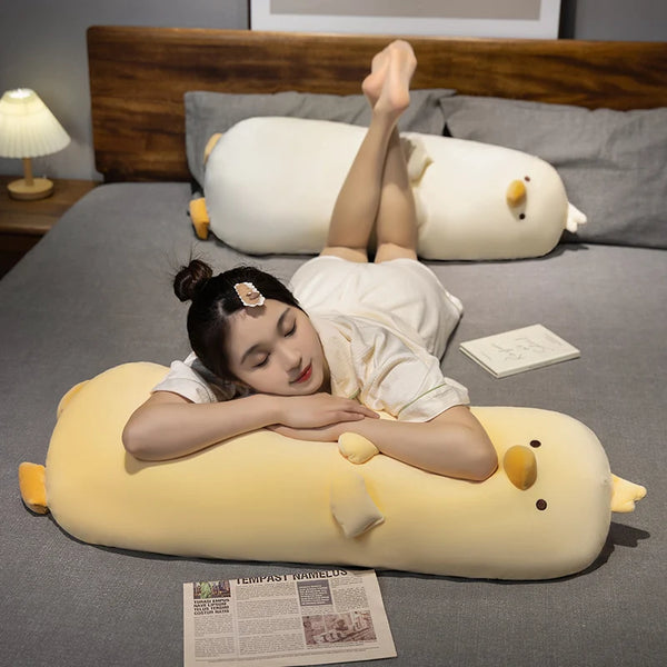Duck Long Pillow Soft Stuffed Cartoon Animal Pillows Sleeping Leg Support