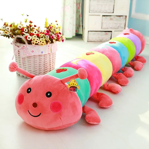 Colorful Caterpillar Plush Toy – Long Soft Sleeping Pillow Gift for Girls
