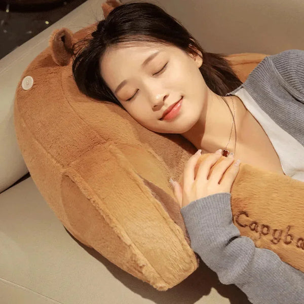 Capybara Cushion Triangular Reading Pillow Removable Washable Bedside