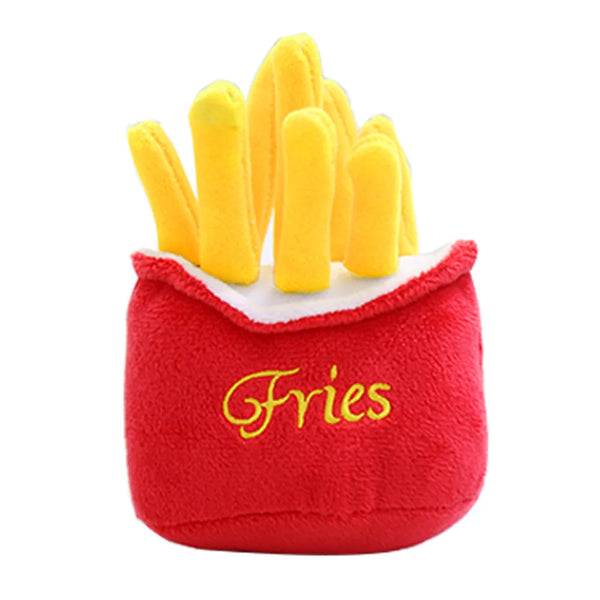 Funny French Fries Burger Plush Dog Toys – A Tasty Twist to Playtime
