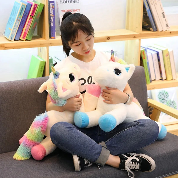 Giant Rainbow Unicorn Plush Toy Cartoon Cute Stuffed Animal Unicorn Doll