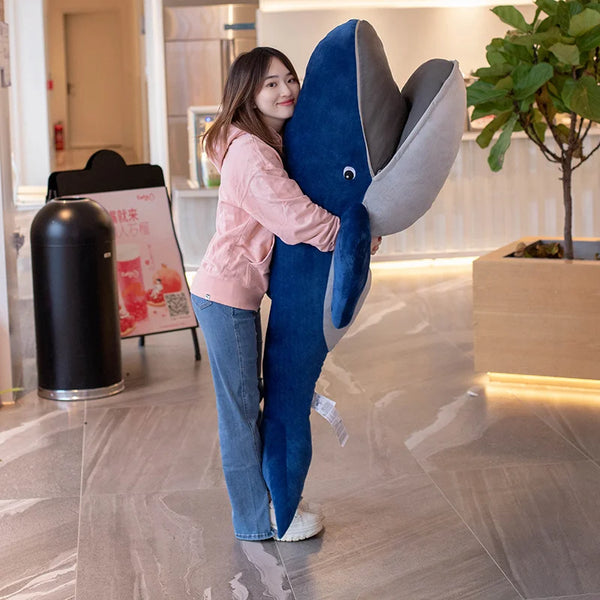Blue Whale Doll Plush Toy Soft Aquatic Animal Plushie