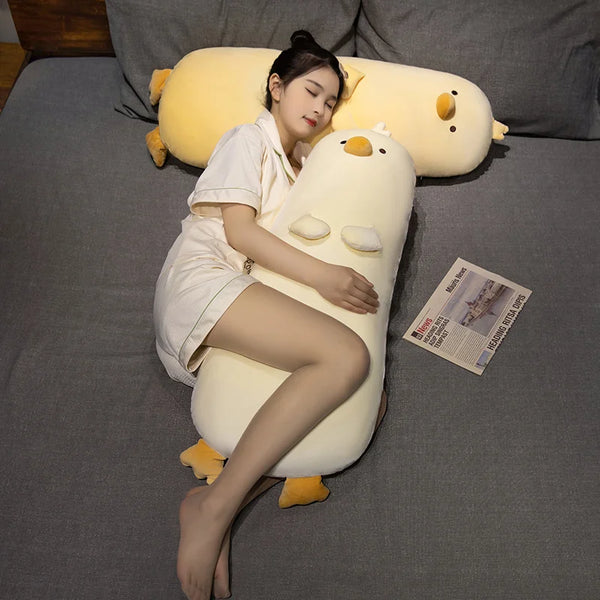 Duck Long Pillow Soft Stuffed Cartoon Animal Pillows Sleeping Leg Support