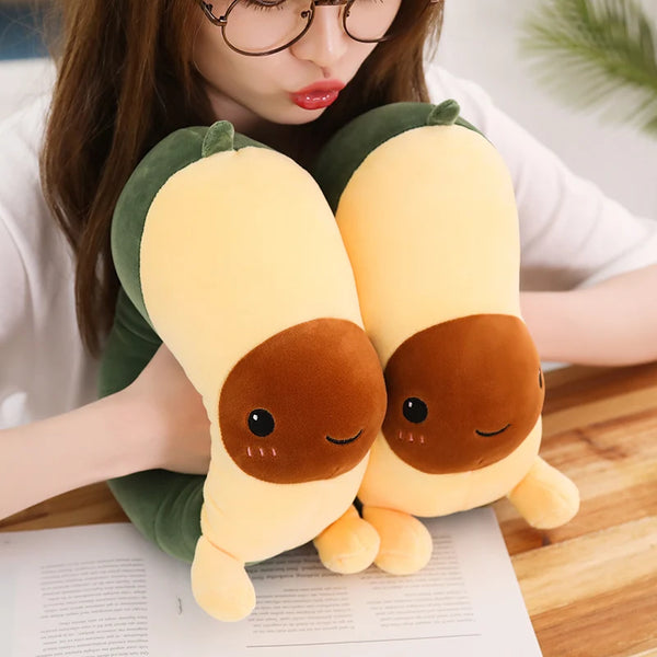 Cute Avocado Stuffed Plush Toy Soft Baby Doll Cartoon Fruit Pillow Sofa Cushion