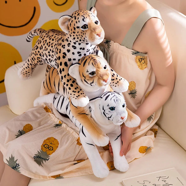 50cm Simulation Tiger Leopard Plush Cartoon Toys Home Decor Stuffed Cute Animals Dolls Soft Real Like Pillow for Kids Boys Gift