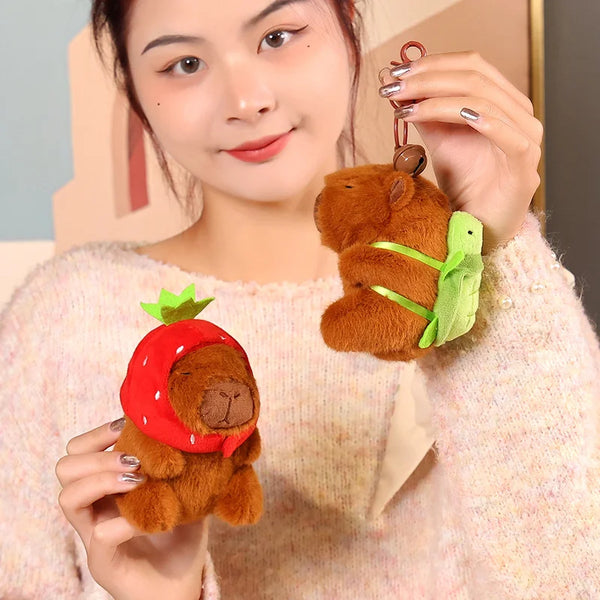 Capybara Plush Pendant With Turtle Backpack Anime Cute Stuffed Animals
