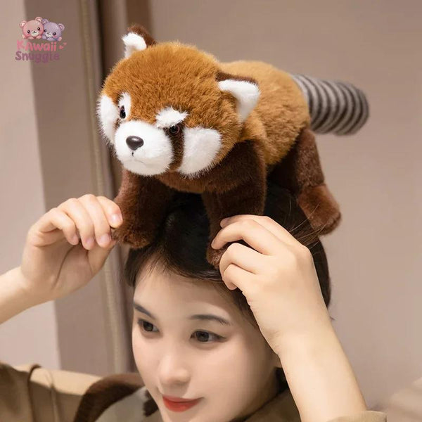 Realistic Stuffed Red Panda Animals Cute Raccoon Plush Toy