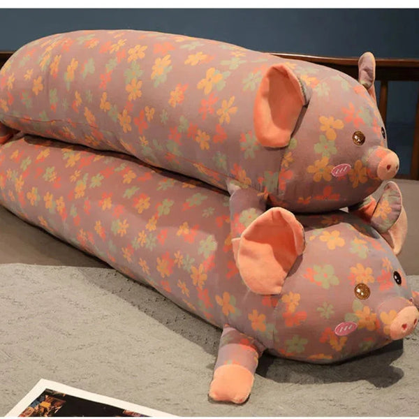 Long Body Pig Cushion Pillow Plush Toys Stuffed Doll Kids Cartoon Animal