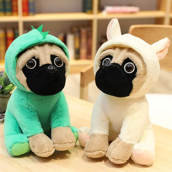 Kawaii Dog Stuffed Cute Dress up Bulldog Animal Toys Lovely Dolls for Children
