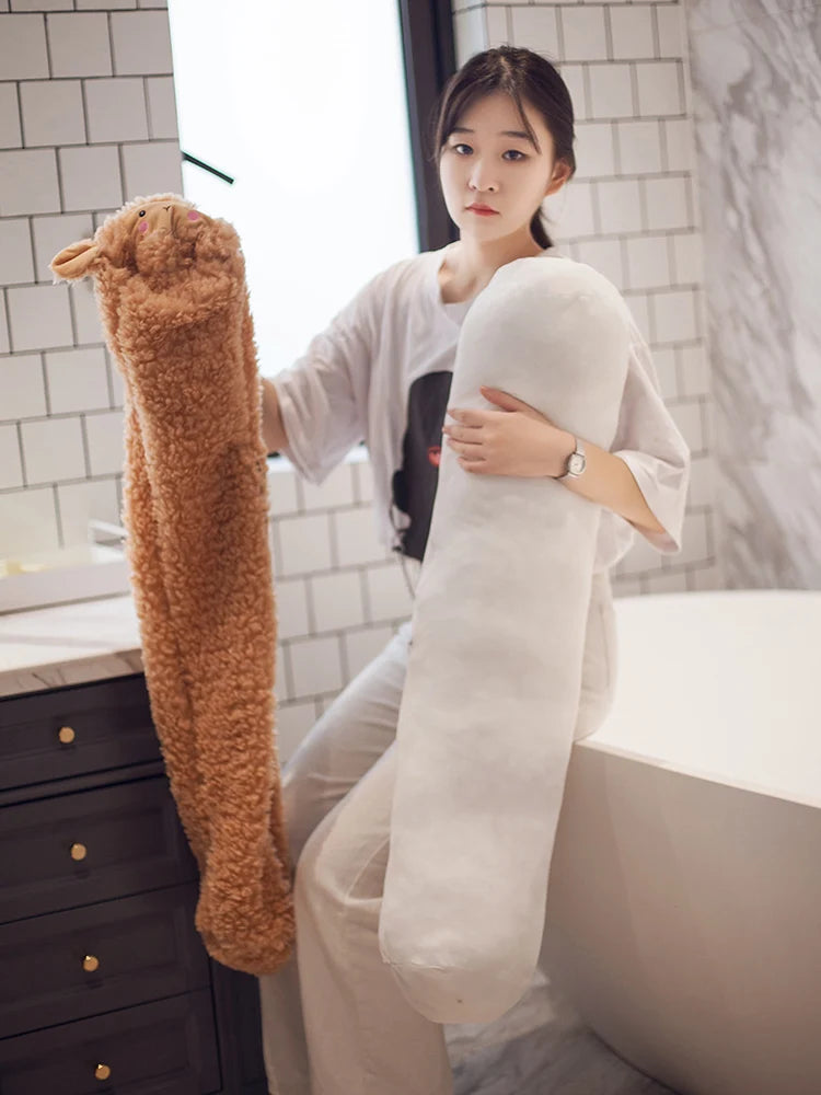 Long Hug Pillow Cushion Alpaca Stuffed Animal Sheep Plushies Sleeping Pillow Birthday