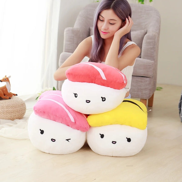 Stuffed Tuna Sushi Pillow – A Cozy Slice of Japan for Your Heart and Home