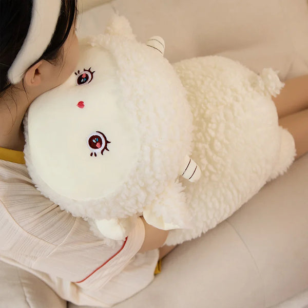 40/60/80CM Lovely Fluffy Alpaca Plush Pillow Toys Stuffed Soft Animal Sheep Cushion for Children Girls Appease Birthday Gift