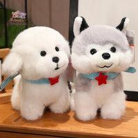 Creative Realistic Poodle Husky Dog Plush Toy