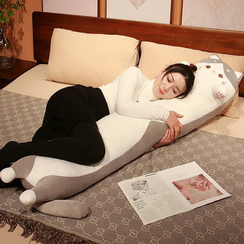 Giant Size Dinosaur Cat Rabbit Husky Bread Plush Toys Stuffed Soft Long Sleep