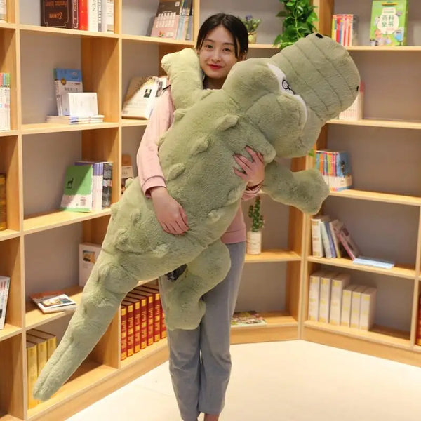 Big Crocodile Plush Pillow – Soft Cartoon Animal Mat
