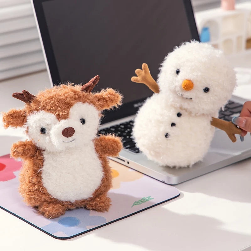 Cute Santa Claus & Elk Snowman Plush Toys – Bring the Holiday Spirit Home