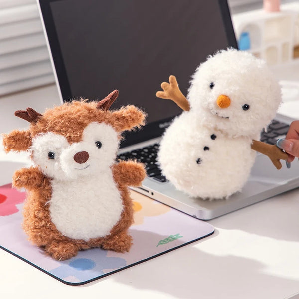 Cute Santa Claus & Elk Snowman Plush Toys – Bring the Holiday Spirit Home