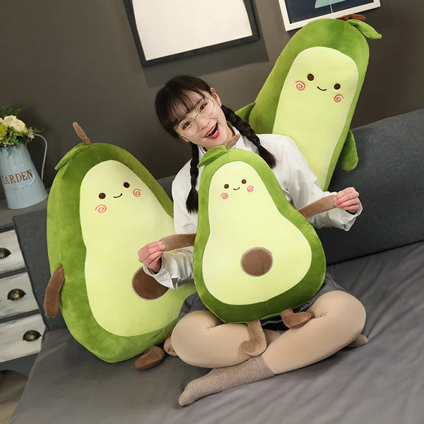 Green Avocado Plush Toy Cushion Pillow