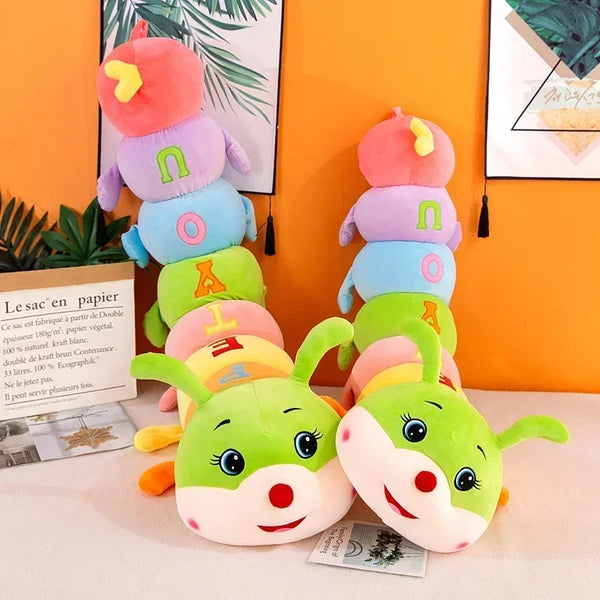 Colorful Caterpillar Plush Toy – Soft Sleeping Pillow for Kids