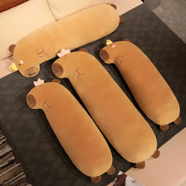 Giant Long Kawaii Capybara Plush Toys Sleeping Pillow Soft Cartoon Stuffed Animal