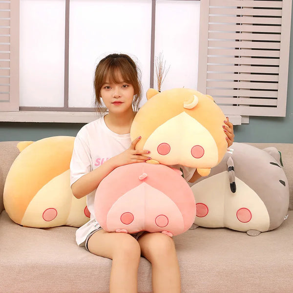 Shiba Inu Ass Peach Mat Cat Butt Plush Pillow Pig Cushion Sofa Stuffed Dog
