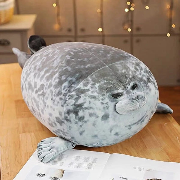 Seal Plush Pillow, Chubby Seal Pillow, Cute Plush Animal Pillow Toy, birthday Gift