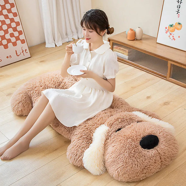 Kawaii Lying Puppy Rug Plush Dog Hug Pillow