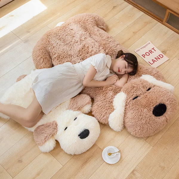 Kawaii Lying Puppy Rug Plush Dog Hug Pillow