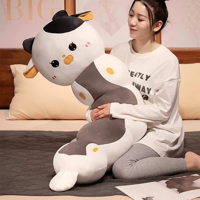 Kawaii Long Sleeping Pillow – Cat, Koala & Elephant Plush Companions for Dreamy Rest