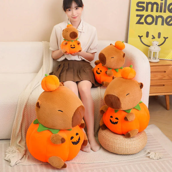 Capybara Pumpkin Clothes Cosplay Halloween Ornament Stuffed Plush Toy