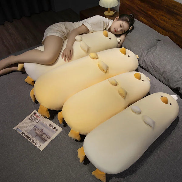 Duck Long Pillow Soft Stuffed Cartoon Animal Pillows Sleeping Leg Support