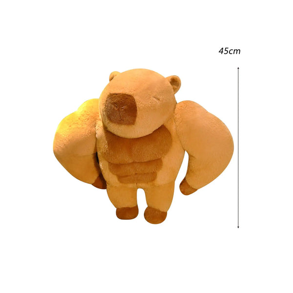 Muscle Capybara Plush Toy Car Accompany Sleep Toy for Kids Boy Girl Children