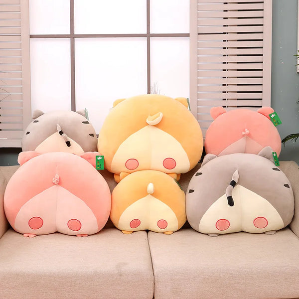 Shiba Inu Ass Peach Mat Cat Butt Plush Pillow Pig Cushion Sofa Stuffed Dog