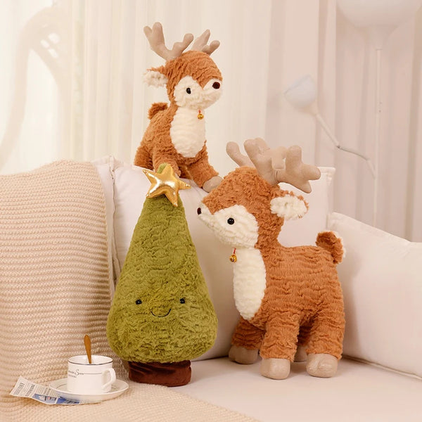 Christmas Tree Plush Toys Cute Plush Pillow Moose Deer Dolls