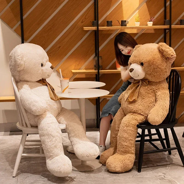 1pc High Quality Giant American Teddy Bear with Bow Plush Doll Soft Stuffed Animal Bear Plush Toys Girls Valentine Lover Birthday Gift