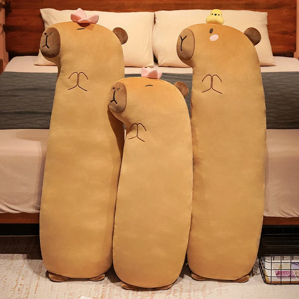 Giant Long Kawaii Capybara Plush Toys Sleeping Pillow Soft Cartoon Stuffed Animal