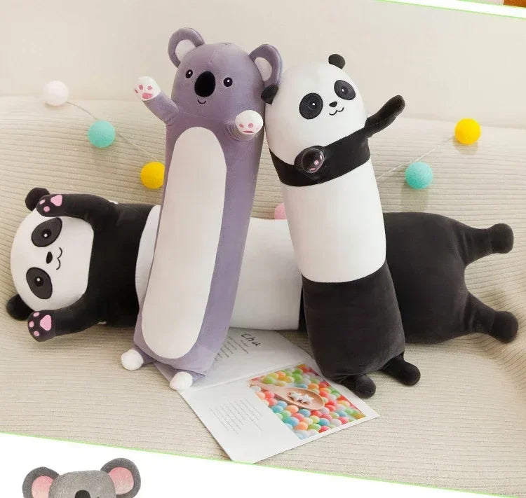 New Children's Long Pillow Panda Doll Plush Toy Big Koala Animal Doll Living Room Ornaments
