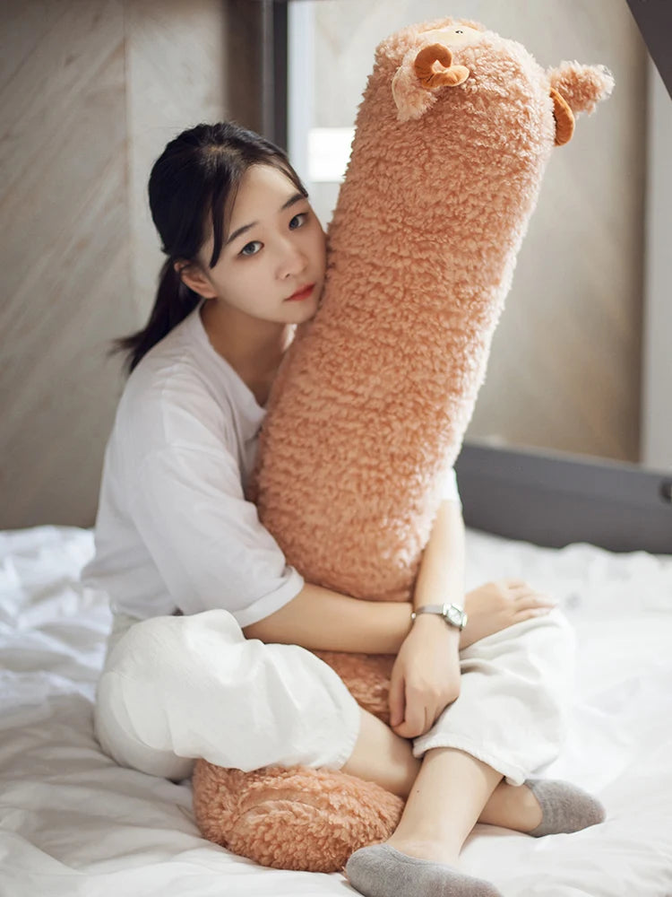 Long Hug Pillow Cushion Alpaca Stuffed Animal Sheep Plushies Sleeping Pillow Birthday