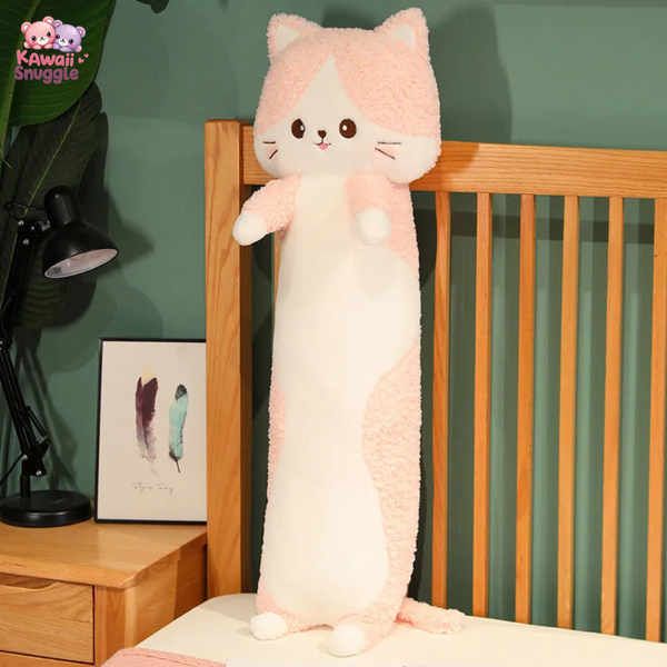 Happy Cat Body Pillow - Cozy Snuggly Companion