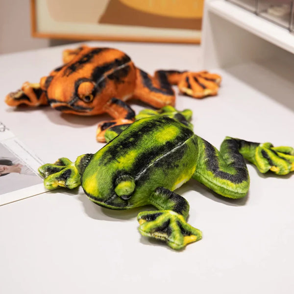 Simulation Cute Green Yellow Frog Plush Toy – A Playful & Soft Companion